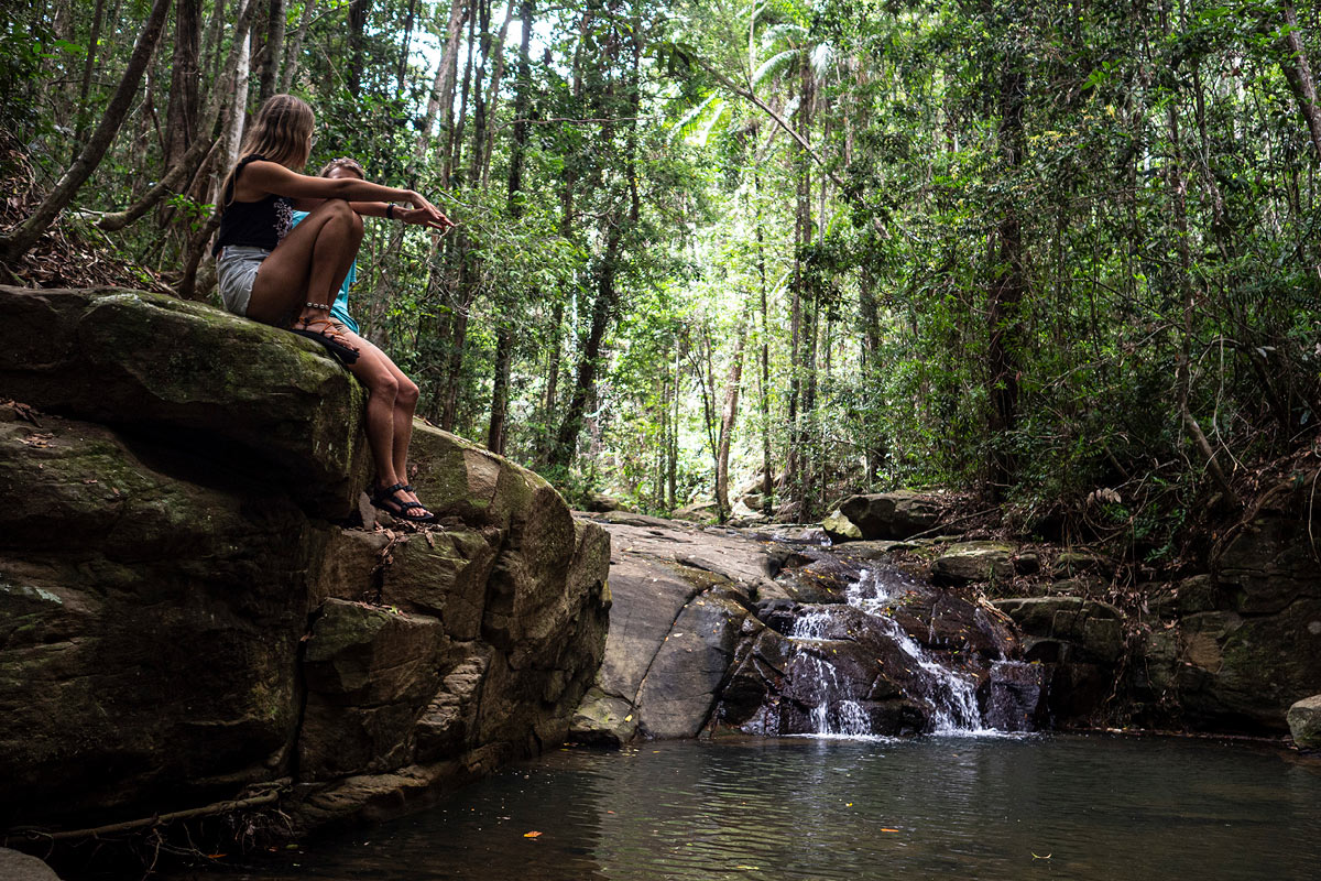 Elise Taylor and her partner explore their new home in Noosa.
