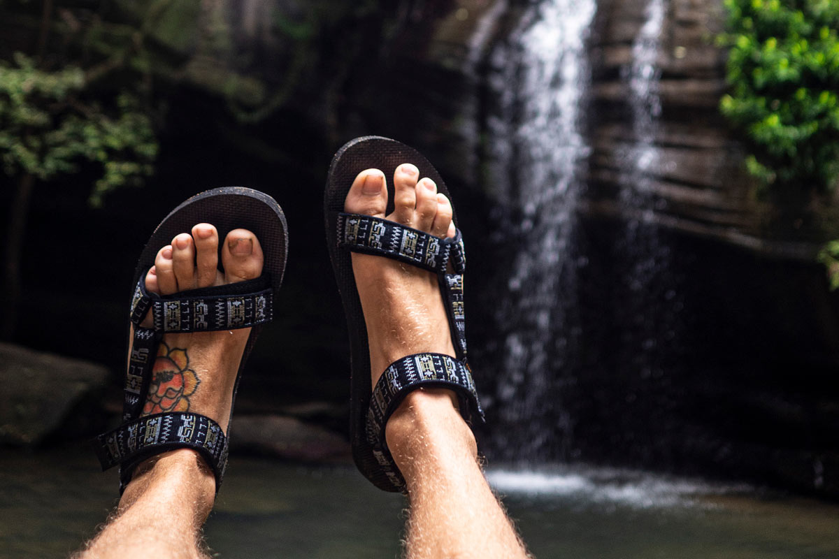 Elise Taylor and her partner explore their new home in Noosa.